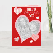 Niedliche Valentintagskarte, Fotokarte Feiertagskarte (Vorderseite)