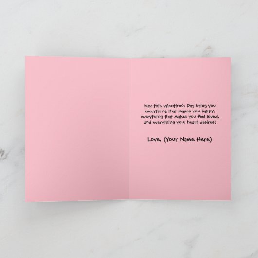 Niedliche Valentintagskarte, Fotokarte Feiertagskarte (Innenseite)