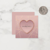 Niedliche Valentintagskarte Mitteilungskarte (Vorderseite/Rückseite Beispiel)