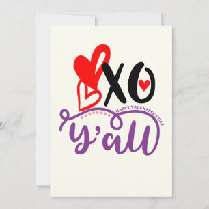 Niedliche Valentintagskarte XO Liebe Hearts Feiertagskarte