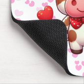 Niedliche Valentintagskuh Mousepad (Ecke)