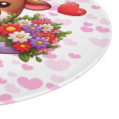 Niedliche Valentintagskuh Schneidebrett (Ecke)