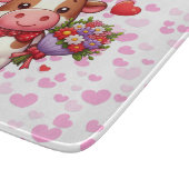 Niedliche Valentintagskuh Schneidebrett (Ecke)