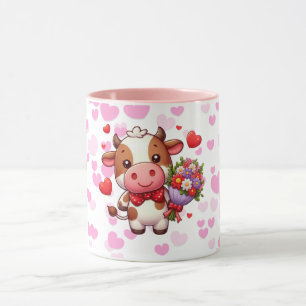 Niedliche Valentintagskuh Tasse