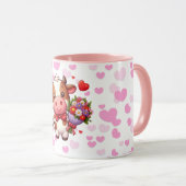 Niedliche Valentintagskuh Tasse (VorderseiteRechts)