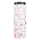 Niedliche Valentintagskuh Thermosbecher (Rückseite)