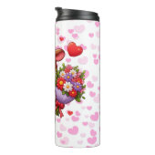 Niedliche Valentintagskuh Thermosbecher (Nach rechts gedreht)
