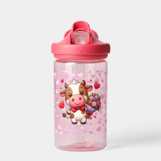 Niedliche Valentintagskuh Trinkflasche (Vorne)