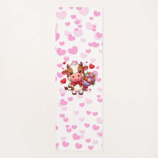 Niedliche Valentintagskuh Yogamatte (Vorderseite)
