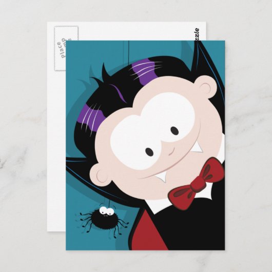 Niedliche Vampire and Spione Halloween Postkarten (Vorne/Hinten)