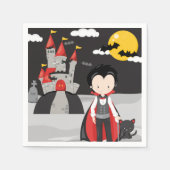 Niedliche Vampire Boy Halloween Kids Spooky Paper Serviette (Vorderseite)