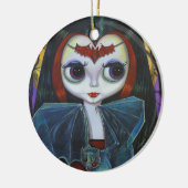 Niedliche Vampirpuppe mit Bat Keramik Ornament (Links)