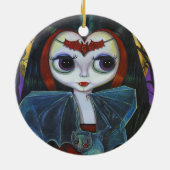 Niedliche Vampirpuppe mit Bat Keramik Ornament (Hinten)
