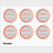 Niedliche Vanilla Rose Rosa Produktverpackungsmark Runder Aufkleber (Blatt)