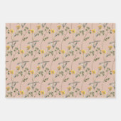 Niedliche Variety Floral Wrapping Papers Geschenkpapier Set (Vorderseite 3)