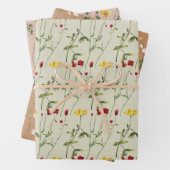 Niedliche Variety Floral Wrapping Papers Geschenkpapier Set (Beispiel)