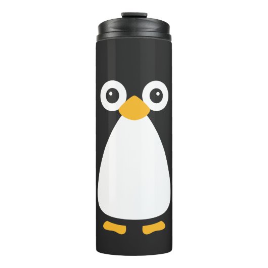 Niedliche Vector Pinguin Wasserflasche Thermosbecher (Vorderseite)