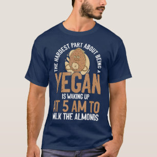 Niedliche Vegane Milch Die Mandeln Vegetarier Vega T-Shirt
