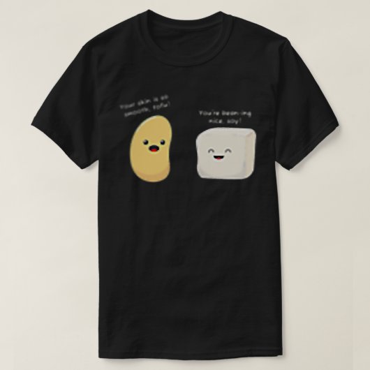 Niedliche Vegane Pufftofu und Bohnen Liebe T - Shi T-Shirt (Design vorne)