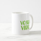 Niedliche Vegane Vibes Funny Quote Kaffeepause Tas Kaffeetasse (VorderseiteRechts)
