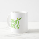 Niedliche Vegane Vibes Funny Quote Kaffeepause Tas Kaffeetasse (Vorderseite Links)