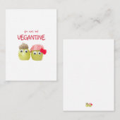 Niedliche Veganer Vegetarier Vegantalkarte Mitteilungskarte (Vorne/Hinten)