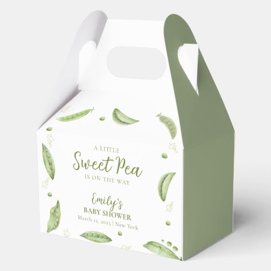 Niedliche Vegetation Veggie Süßerbse in Pod Kinder Geschenkschachtel (Rückseite)