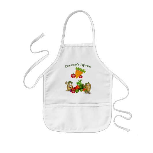 Niedliche Veggie Cartoon Characters Kids' Kinderschürze (Vorne)