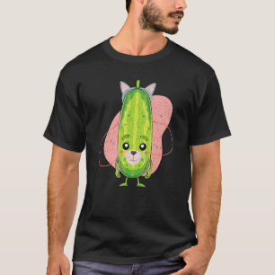 Niedliche Veggie Katze Ohren Pickle Gurken Gemüseg T-Shirt