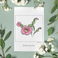 Niedliche Venus Flytrap Pflanze Valentinstag Roman
