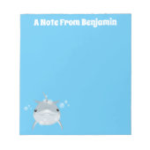 Niedliche Veranschaulichung des Cartoon-Delfins Notizblock (Vorderseite)