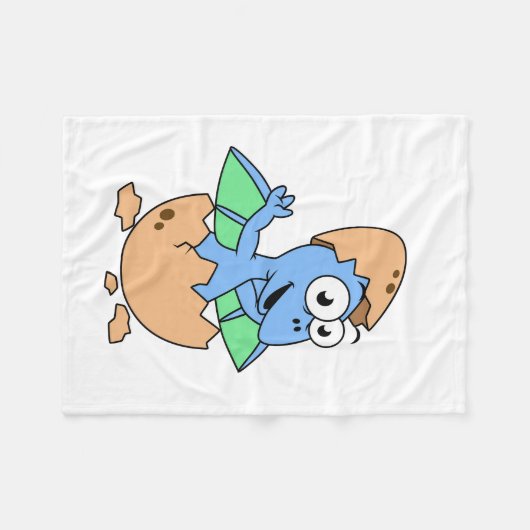 Niedliche Veranschaulichung eines Pterodactylhatch Fleecedecke (Vorderseite (Horizontal))