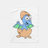 Niedliche Veranschaulichung eines Pterodactylhatch Fleecedecke (Vorderseite)