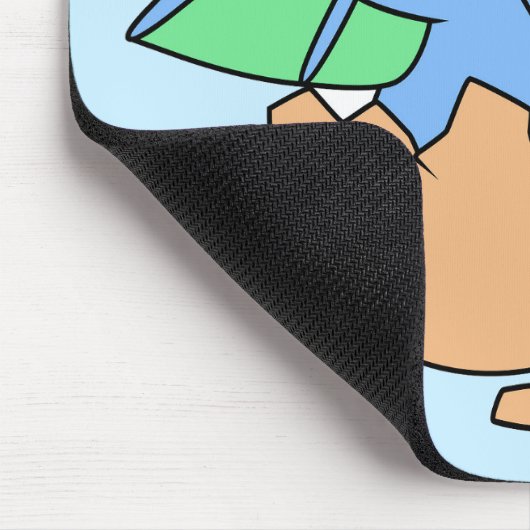 Niedliche Veranschaulichung eines Pterodactylhatch Mousepad (Ecke)