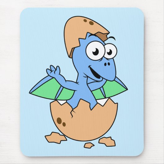 Niedliche Veranschaulichung eines Pterodactylhatch Mousepad (Vorne)