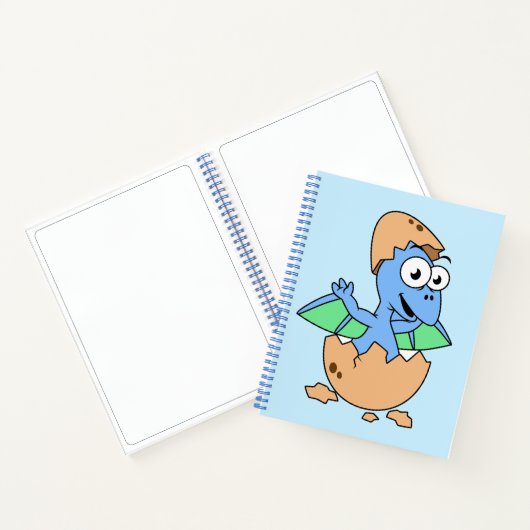 Niedliche Veranschaulichung eines Pterodactylhatch Notizblock (Innenseite)