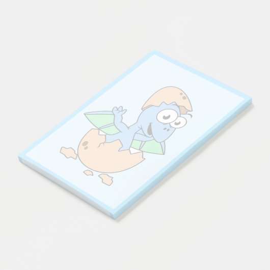 Niedliche Veranschaulichung eines Pterodactylhatch Post-it Klebezettel (angewinkelt)