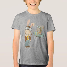 niedliche Verbände im Helm eines Piloten Tri-Blend Shirt