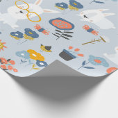 Niedliche Verbände und Blume Geschenkpapier (Ecke)