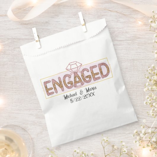 Niedliche Verbindungsparty fügt Namen hinzu Geschenktütchen (Ausgeschnitten)