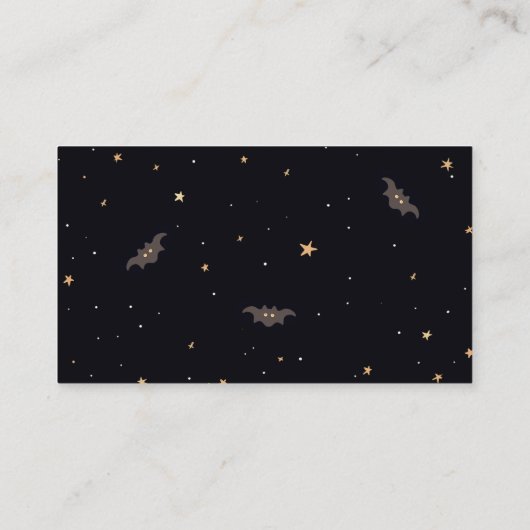 Niedliche verdrehte Halloween-Windeln Begleitkarte (Rückseite)