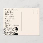 Niedliche Verlobung und Save the Date Postkarte (Rückseite)