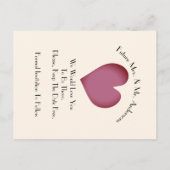 Niedliche Verlobung und Save the Date Postkarte (Rückseite)