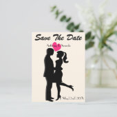Niedliche Verlobung und Save the Date Postkarte (Stehend Vorderseite)