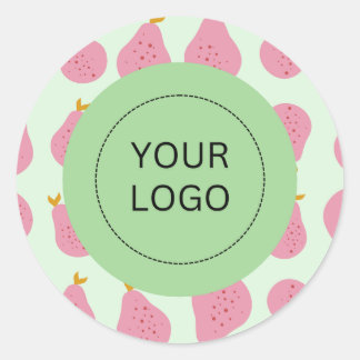 Niedliche Verpackung für weibliche Birnen mit benu Runder Aufkleber