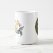 niedliche verrückte Eichhörnchenfrau fügt Monogram Kaffeetasse (Mittel)