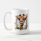 Niedliche verrückte Giraffe Kaffeetasse (Links)