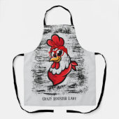 niedliche verrückte Hahnenfrau fügt Text hinzu Schürze (Vorderseite)