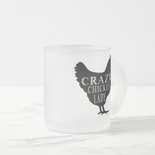 Niedliche verrückte Huhn-Dame Mattglastasse (VorderseiteRechts)