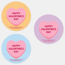 Niedliche, versammelte Gesprächsherzen Galentinsta